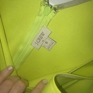 Chartreuse J.Crew spring dress